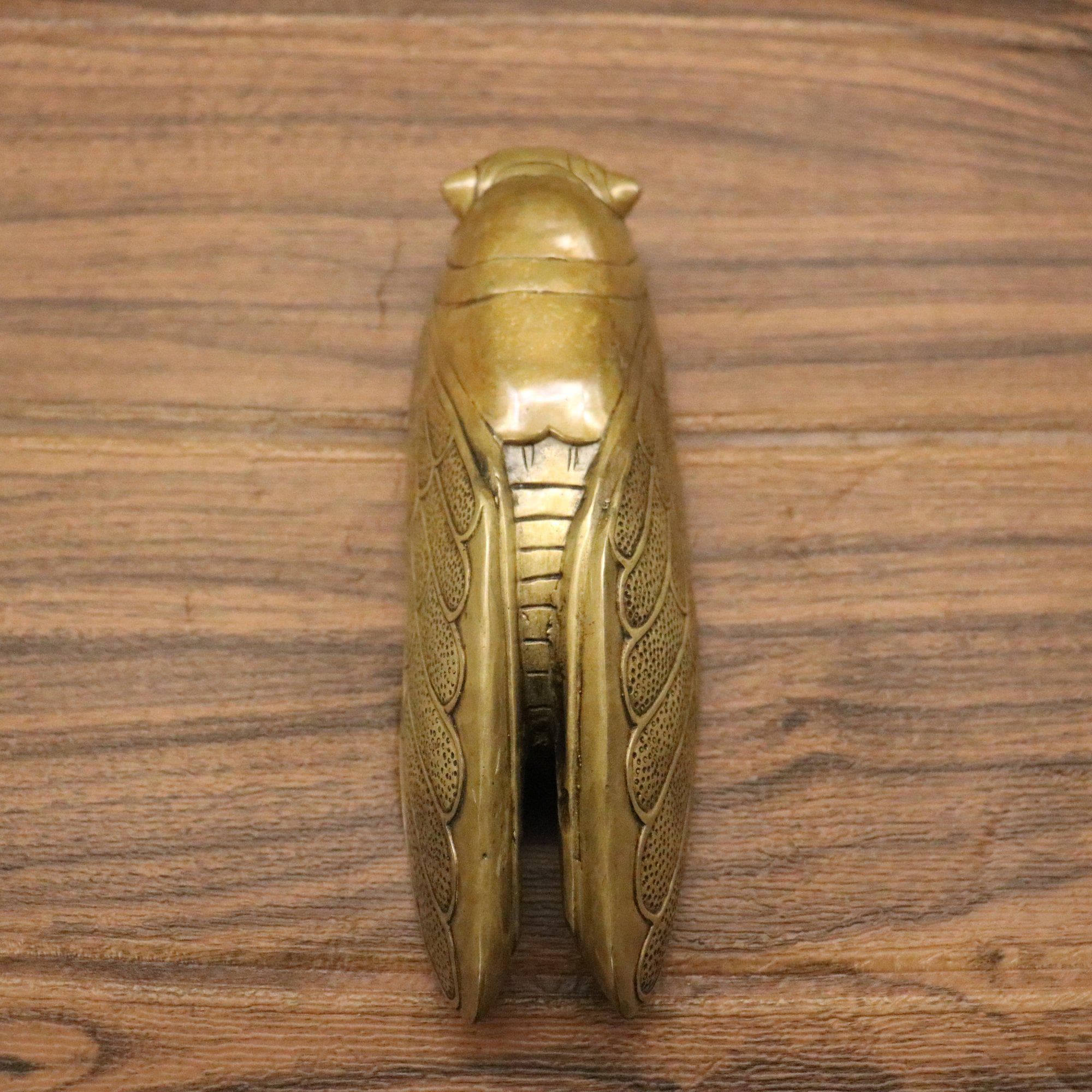 Chinese Antique Handmade Brass Cicada Statue Ornament, Rare Design ...