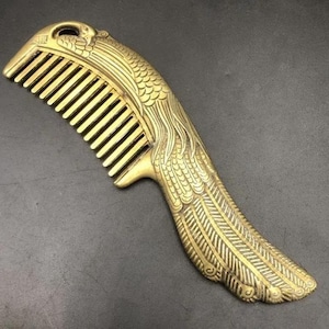 Collectibles Chinese Peacock comb Copper comb Phoenix comb Decoration  ornaments ，Exquisite Rare ，Handmade，Worth collecting