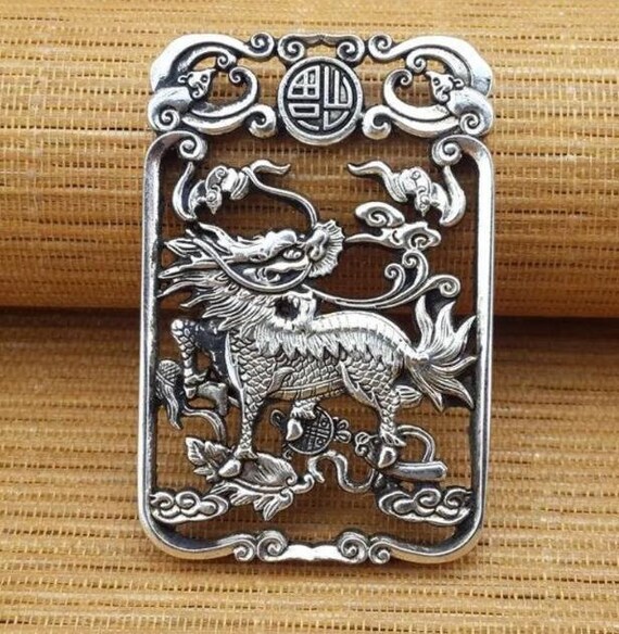 Collectibles Chinese Tibetan Silver Two sided Kir… - image 3