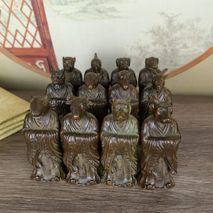 Styl vintage Wysokiej jakości miedziana statua znaków zodiaku, zwierzęca ozdoba dekoracyjna Statua zwierzęcia Dekoracja salonu biura na biurko