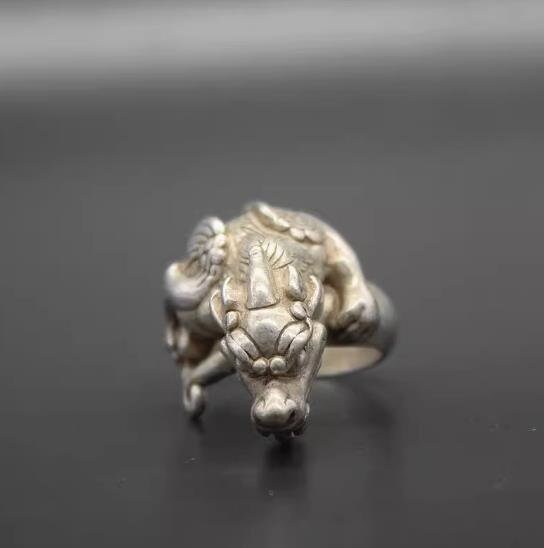 Tibetan Silver Beast Head Ring, Ancient Collection, Rare Gift - Etsy