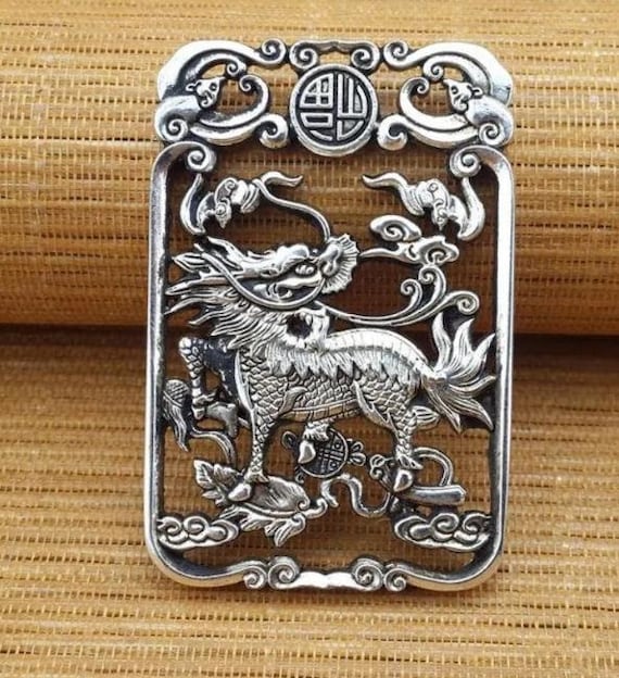 Collectibles Chinese Tibetan Silver Two sided Kir… - image 4
