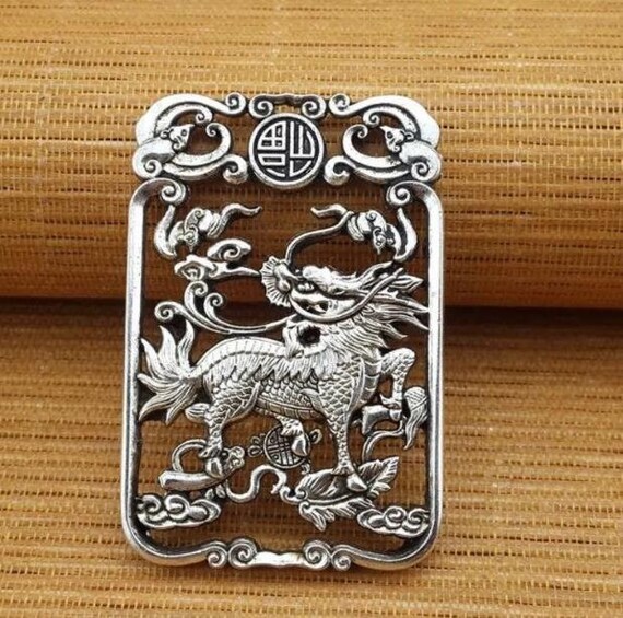 Collectibles Chinese Tibetan Silver Two sided Kir… - image 8