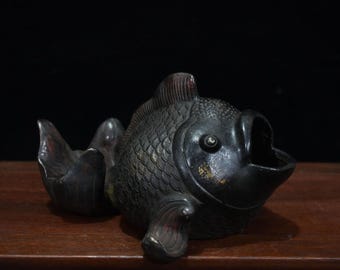 Collect Exquisite and Rare Pure Copper Fish Statue Ornaments