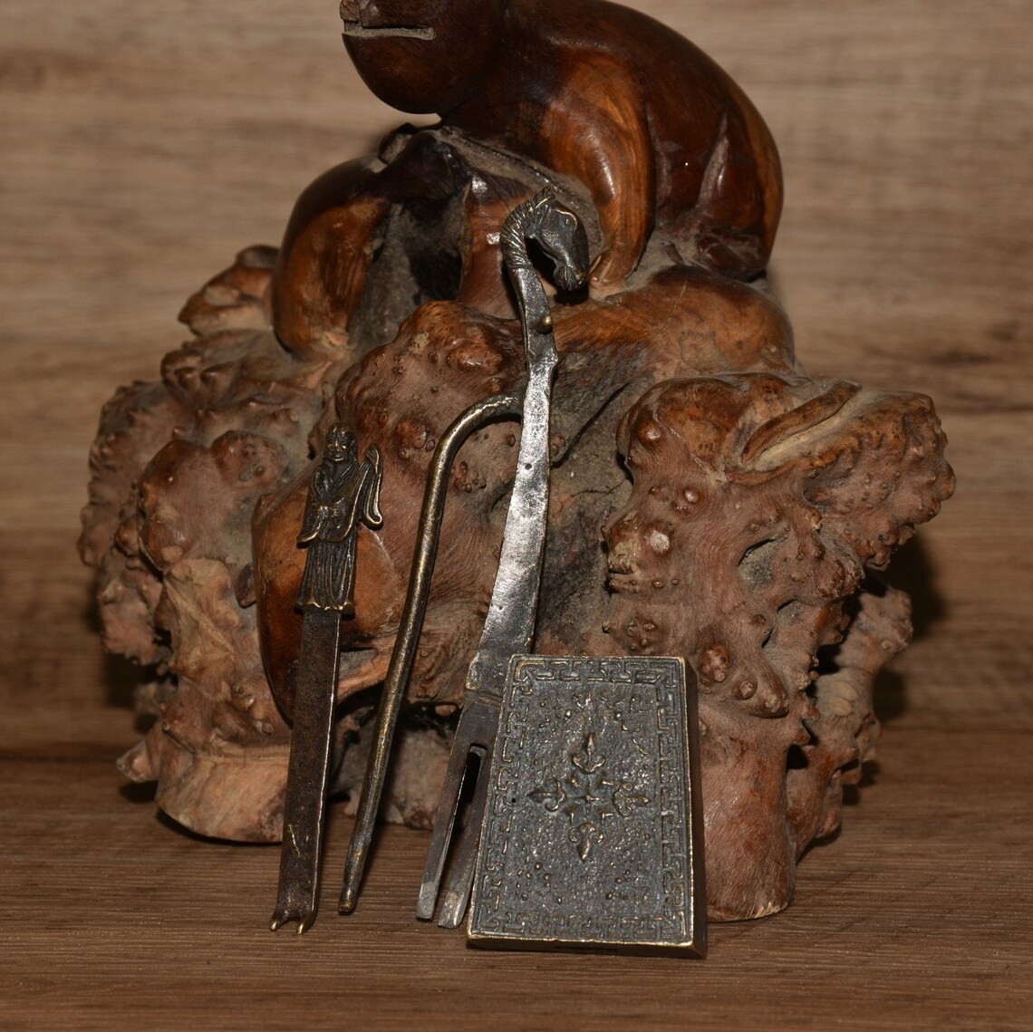 Handmade Lock Old Handmade Carved Horse Statue Door Locks, Cabinet Locks, Irregular ...