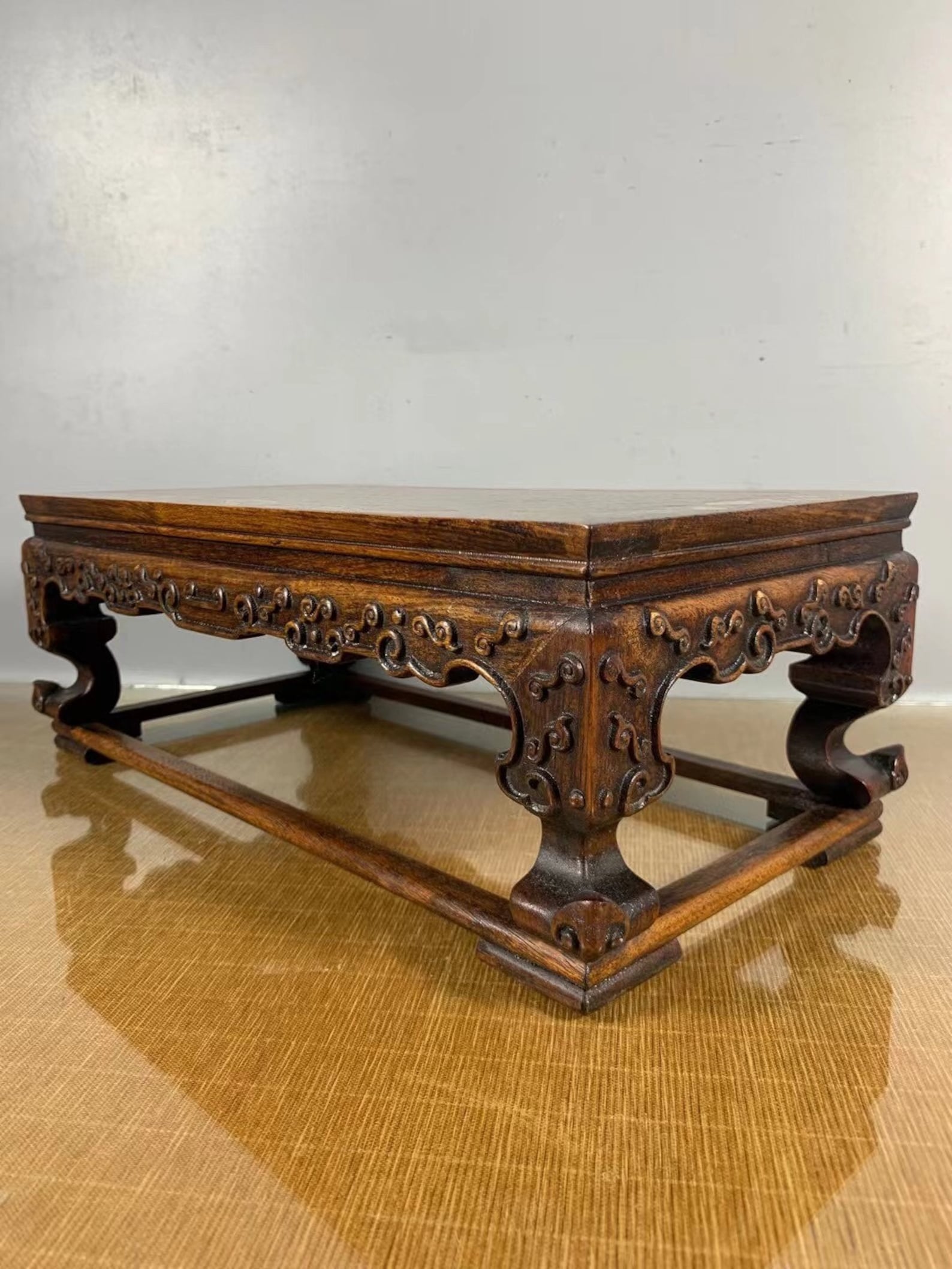 Rosewood Inlaid Shell Tea Table,kang Table,coffee Table,wood Carving ...