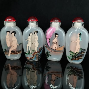 China exquisite handcrafted Exquisite Inner Painting Craft Beauty Snuff Bottle decoration,unique designs/exquisite craftsmanship,can be used