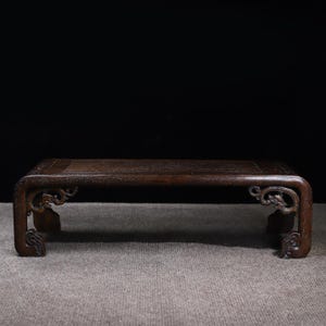 Chinese antique natural rosewood flower table/tea table/kang table, hand carved, collected, used