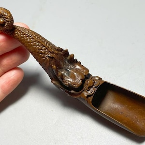 Copper dragon fish tea shovel spoon, tea set accessories, handmade, exquisite gift, can be used