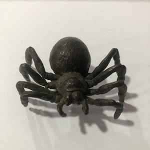 Pure copper solid spider statue ornaments home living room office study decorations,Artwork,brass Collectible，Desktop Decor Tea pet Gift