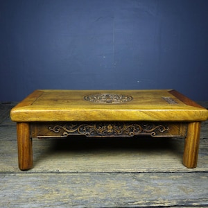 Colección china de adornos de mesa/base/mesa kang de palisandro tallados a mano, de forma única, decoración de muebles, se pueden usar