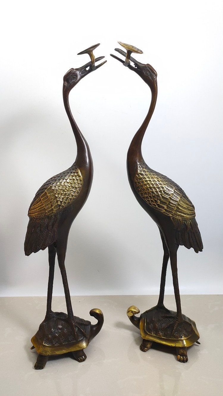 Crane on Turtle - Etsy