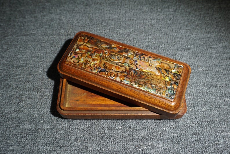 Handcarved rosewood Glasses case, exquisite and unique, gift, can be used image 1