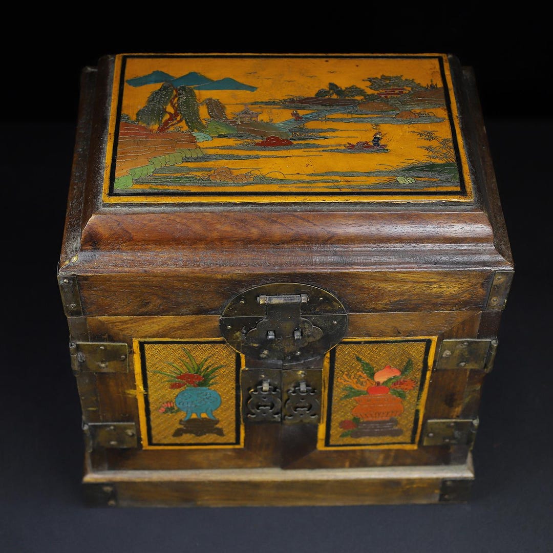Chinese Handmade Rosewood Dragon and Phoenix Jewelry Box,drawer Box ...