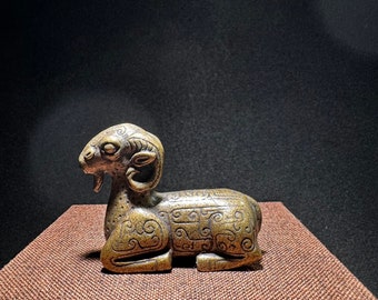 China collects handmade carved bronze sheep statues, tea pets, and furniture decorations