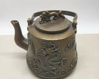 アンティーク銅製龍口鶴模様ワインポットティーポット - Etsy 日本