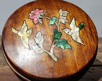 Chinese handcrafted natural rosewood flower and bird jewelry box, bracelet box, unique shape, furniture decoration, can be used