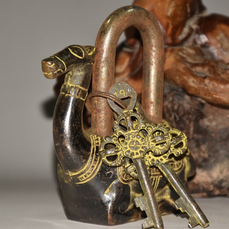 Handmade Lock Handmade Pure Copper Camel Lock Ornaments, Irregular Locks, Door Locks ...