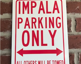 60 IMPALA PARKING ONLY Metal Parking Sign 12 X 18 Chevy - Etsy