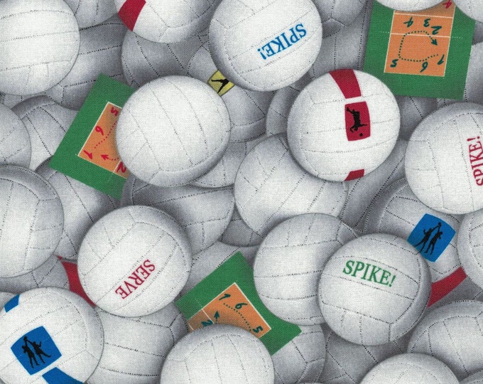 Volleyball Fabric Elizabeth's Studio Fabrics 100 Etsy