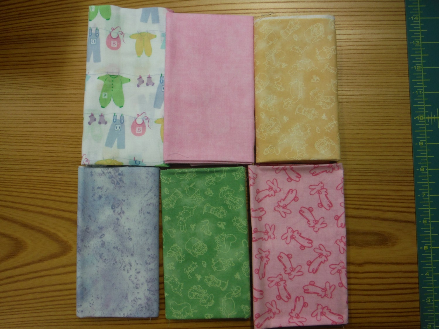 Baby Fabric Fat Quarter Bundle 6 fat quarters Baby Etsy