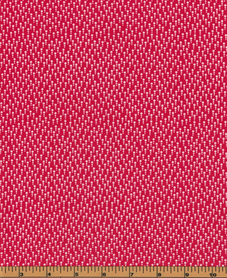 Red and White Blender Fabric White Circle Pattern on Red Etsy