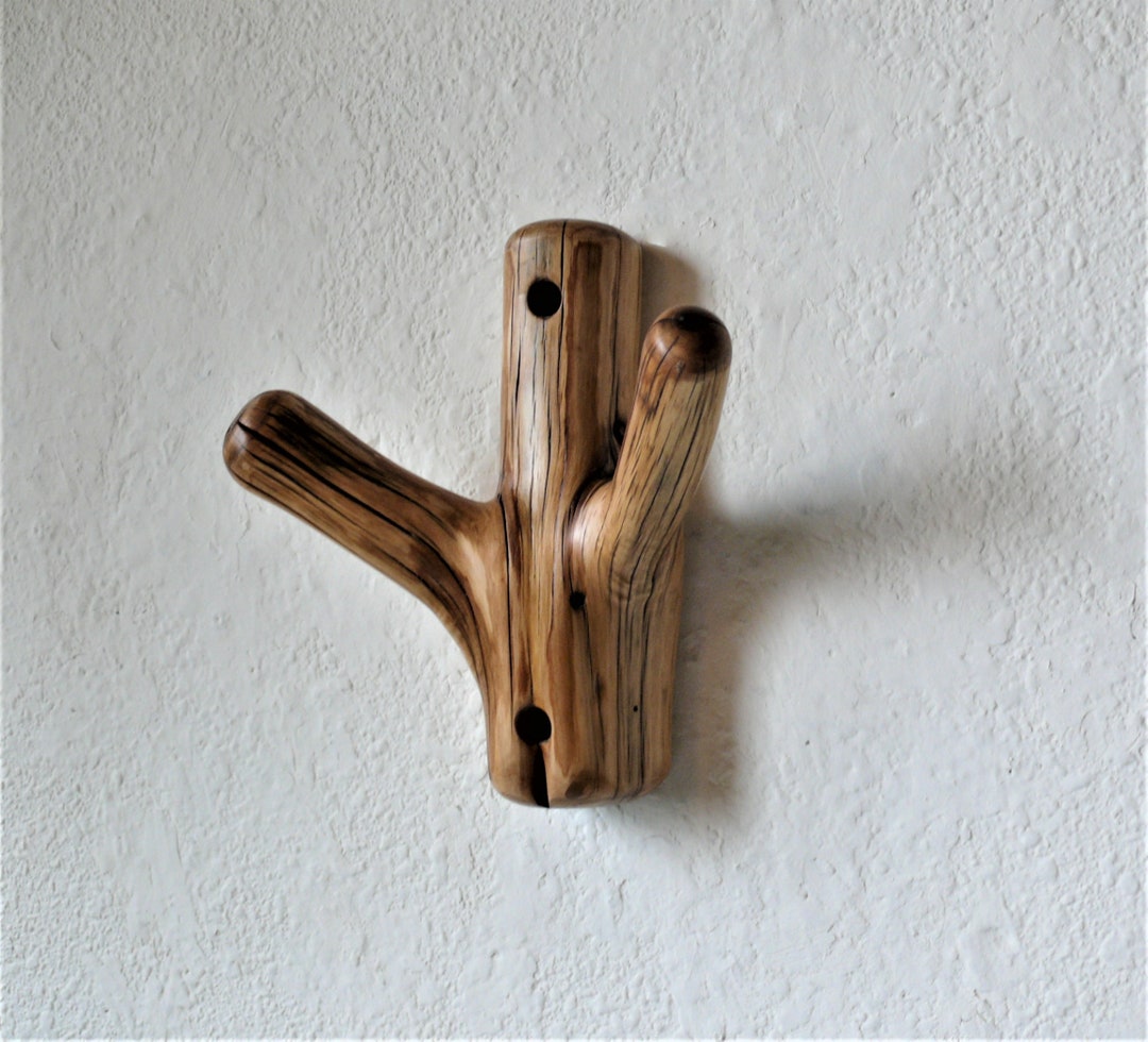 Juniper Tree Branch Wall Hook W Double Hooks for Towel Hook Etsy