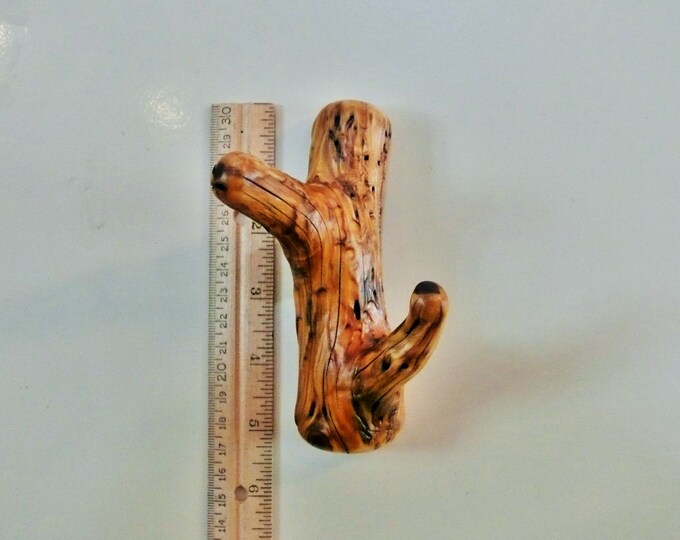 Juniper Tree Branch Hook for Face Mask Holder, Key Rack