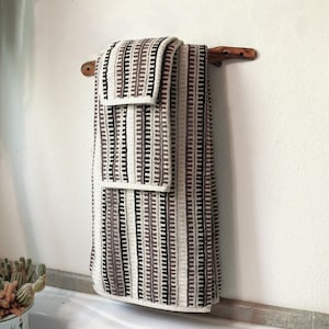 Unique Juniper Tree Branch Towel Bar for rustic towel rack, natural modern decor, wood towel rod, log cabin decor, kitchen dish towel bar