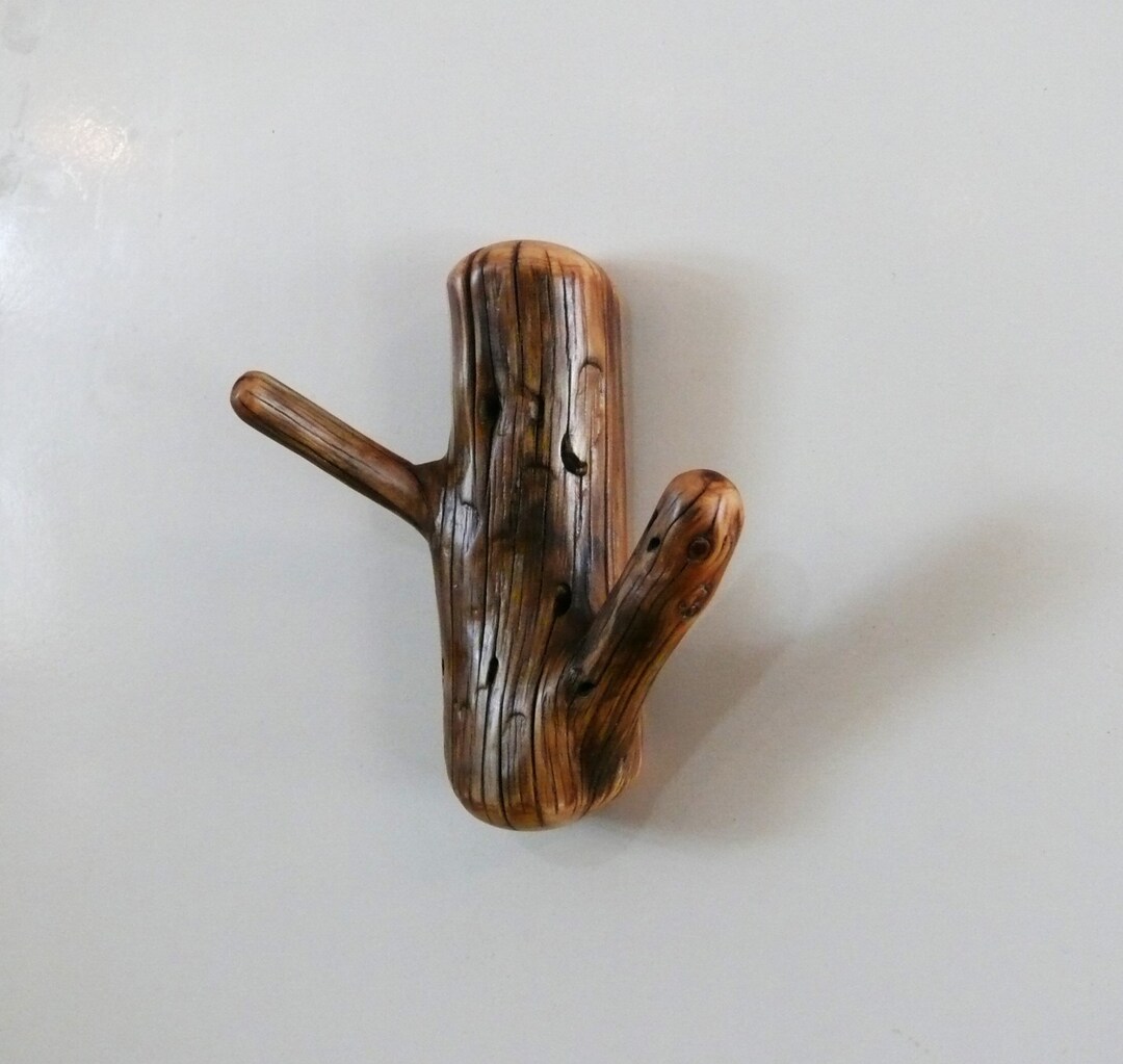 Juniper Tree Branch Hook for Refrigerator Hook, Key Rack