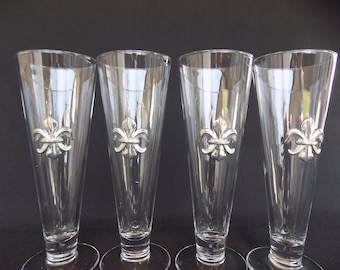 Fleur  De Lis Pilsner Glass