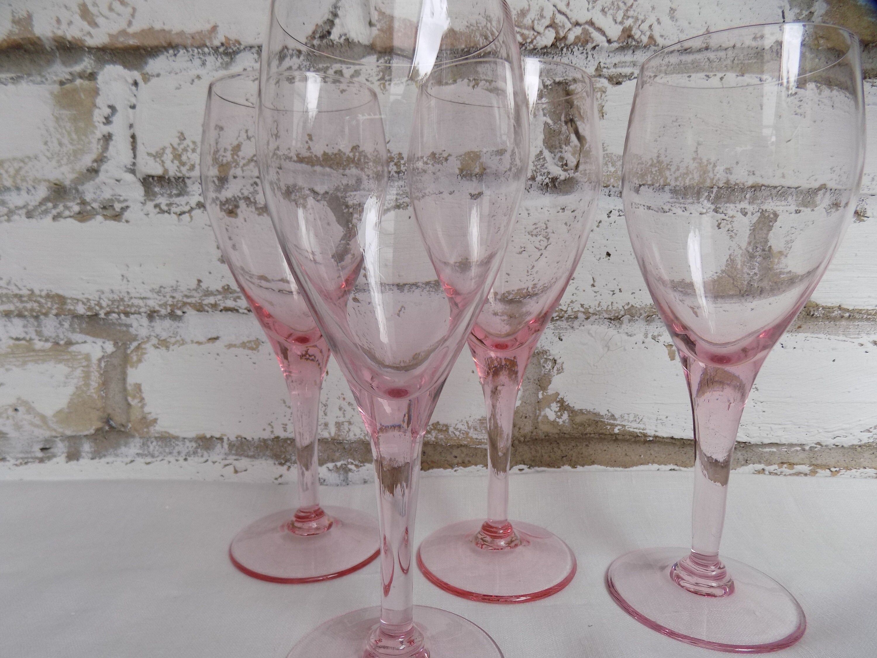 Wine Glass Elegance Elegant Rose by MIKASA Pink Glassware Set of 4 Etsy