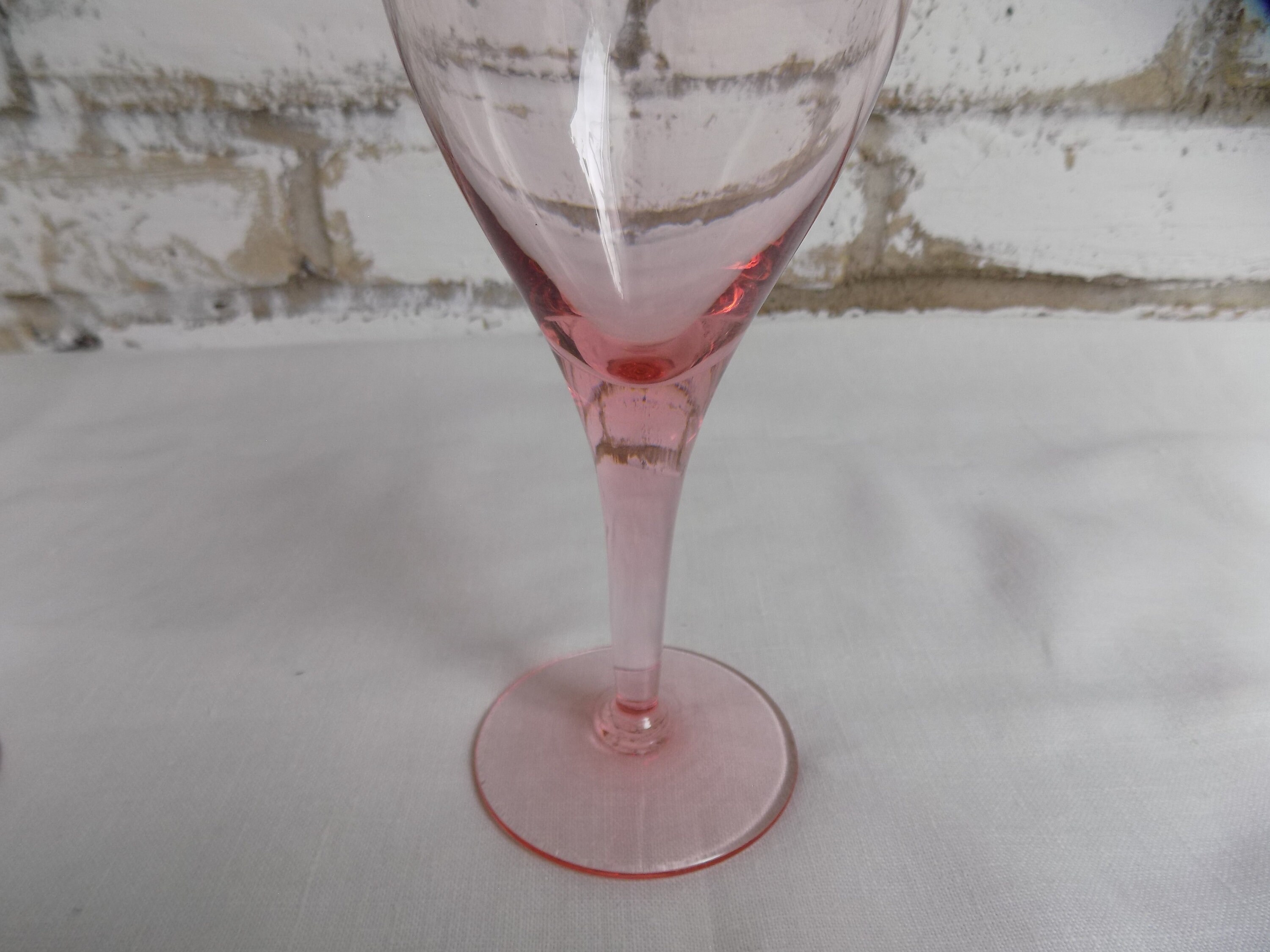 Wine Glass Elegance Elegant Rose by MIKASA Pink Glassware Set of 4 Etsy