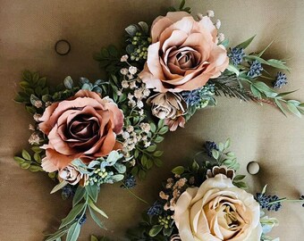 Custom Wedding Floral Cake Toppers - Floral Cake Decoration - Cake Topper Flowers - Tiered Cake Decorations - Rustic Farmhouse Wedding Decor