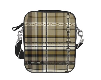 Equestrian Authentic Nappa Leather Medium Shoulder Bag Elegant Chaos Bit Leather Bag. Original Art Work