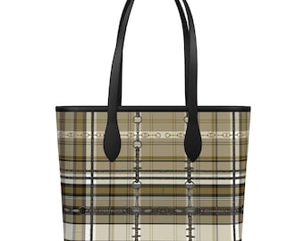 Equestrian Authentic Nappa Leather Large Shopper Bag Elegant Chaos Bit Leather Bag. Original Art Work