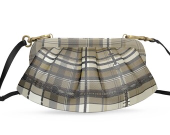 Equestrian Authentic Nappa Leather Pleated Soft Frame Bag Elegant Chaos Bit Leather Bag. Original Art Work