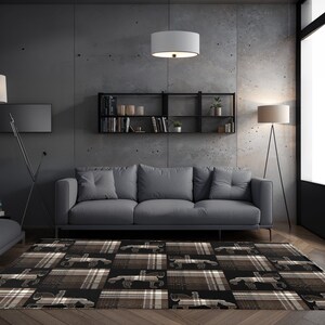 Dressage Piaffe snaffle Bit Plaid Rug - Show Stall Mat - Tack Room Rug - Horse Lovers Gift - Practice your Test Dressage Rug