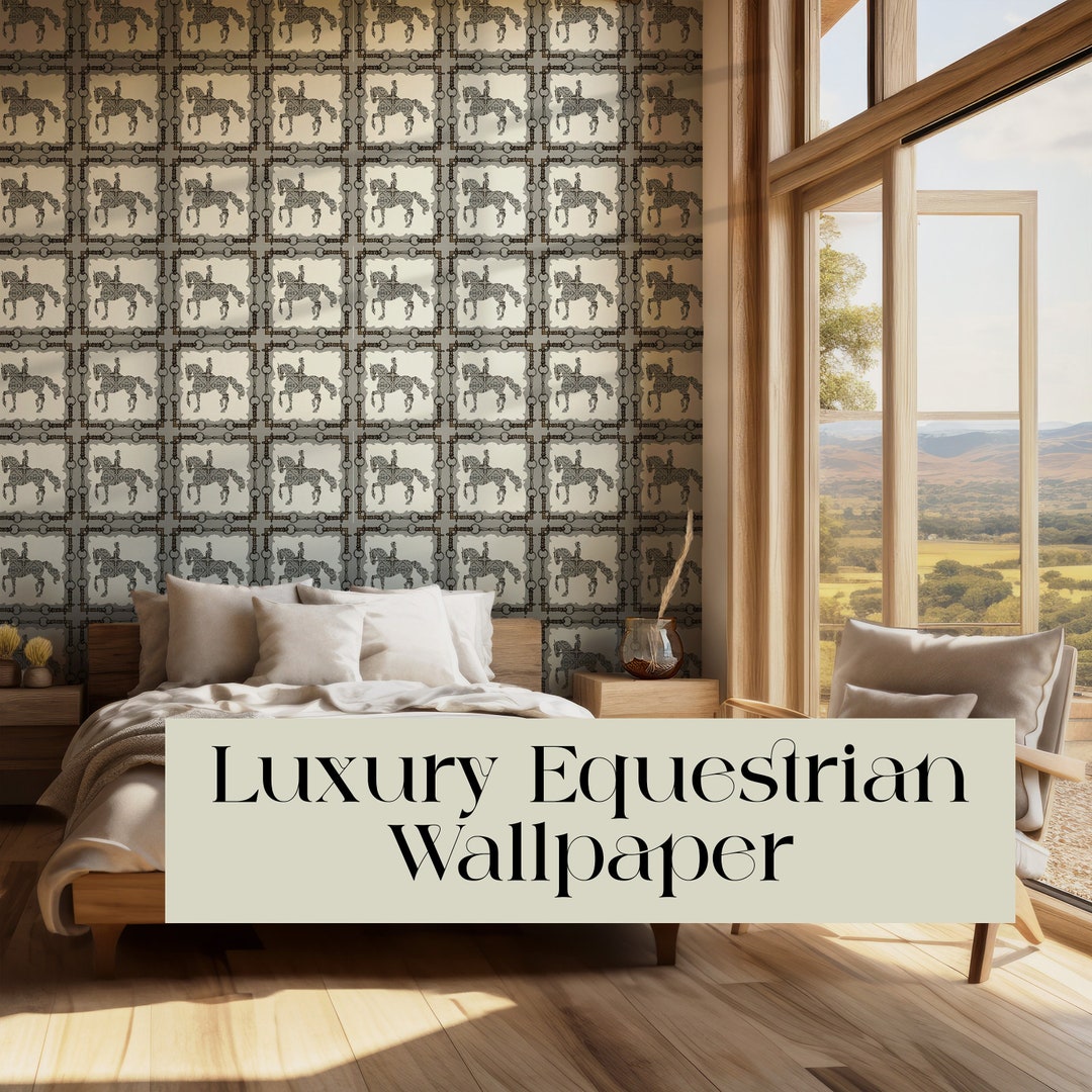 Equestrian Wallpaper Dressage Horse Art Equestrian Home Decor ...