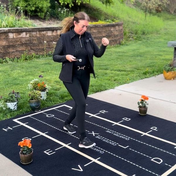 Dressage Arena Rug . Practice your Test Weather-Resistant, Great for Tack Rooms, Horse Trailers, Show Stalls, Trainer's Best Friend