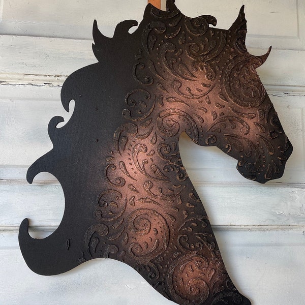 Wood Custom Design Cutout - Blank Or Painted/Patterned  DIY Wooden Craft Supplies & Shapes - Laser Cut Horse Head Shape BLANK