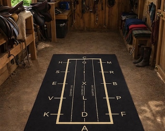 Tappeto da esterno per prove di dressage in Arena. Tappeto da dressage per impieghi gravosi, per stalle e rimorchi per cavalli.
