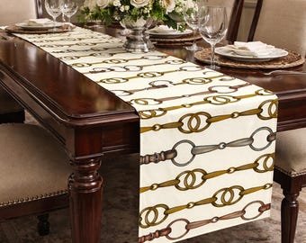 Camino de mesa ecuestre con bocado de filete