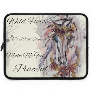 Romantic Horse Watercolor Horse Art Laptop Sleeve