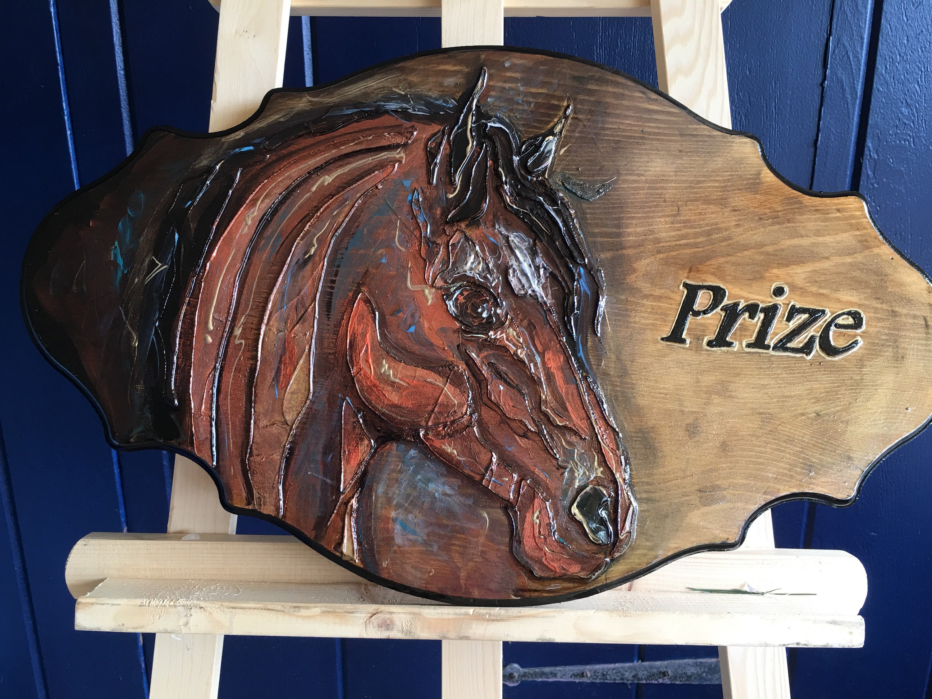 Custom horse stall plaque. Semicustom horse mame plate. Etsy