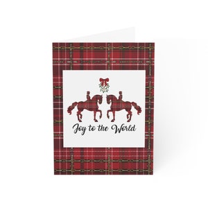Cartes de Noël Joy to the World Cartes de Noël équestres