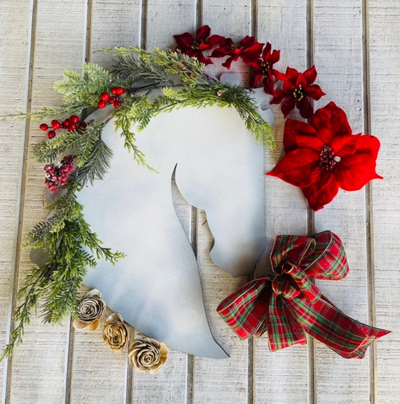 2-Pack Horse Head Wire Wreath Frames - 16 Inch Double Ears Metal DIY Craft Form For Holiday Decor - View #7
