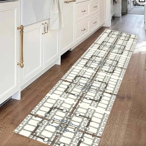 Equestrian Reins and Snaffle Bits Runner Rug - Shimmer Rug With Rubber Backing - Equine Home - Horse Lovers Gift