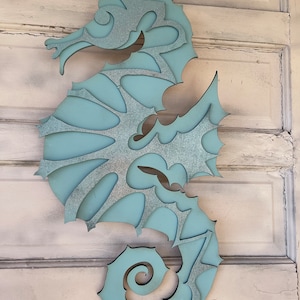 Holz Seepferdchen Custom Design Cutout - Strandleben Bastelbedarf & Formen - Laser cut Seepferdchen Form BLANKO - Verziertes Seepferdchen verfügbar