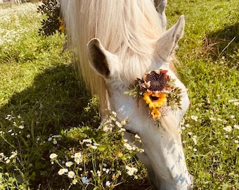 Horse Neck Garland - Horse Photography Prop - Rustic Wedding Decor - Horse Maternity Shoot - Equine Photography Garland - Bridal Photography - Etsy